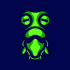 Turtle art logo. Colorful tortoise design with dark background. Vector graphic illustration for t-shirt, poster, clothing, merch, apparel.