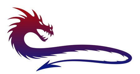 A symbol of the stylized red dragon.