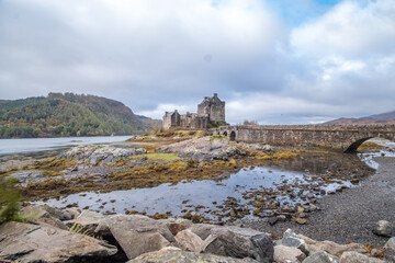 Fototapeta na wymiar Eilean Donan Castle, Dornie, Kyle of Lochalsh in Scottish Highlands.
