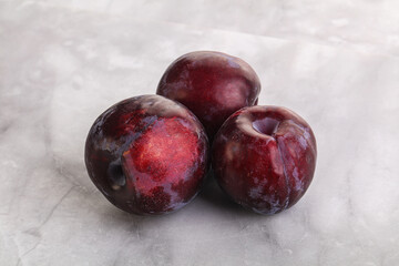 Ripe and sweet purple plum