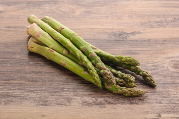 Raw ripe green fresh asparagus
