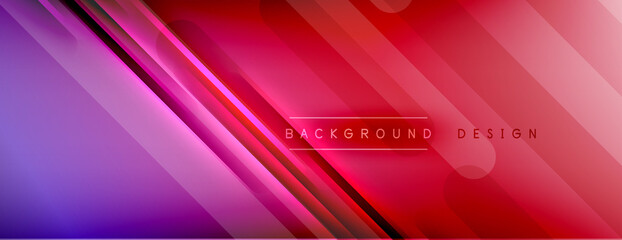 Abstract background - lines composition created with lights and shadows. Technology or business digital template. Trendy simple fluid color gradient abstract background with dynamic