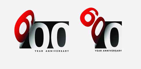 600 years vector design illustration