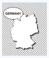 Pop art map of germany