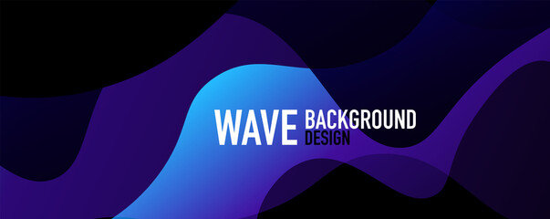 Abstract background - shiny fluid gradients and overlapping waves. Vector Illustration For Wallpaper, Banner, Background, Landing Page