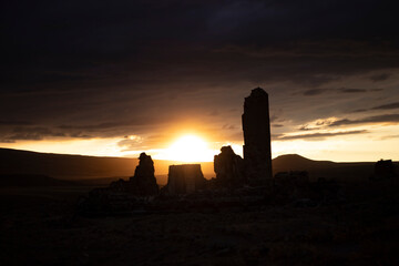 Kars Province Ani Ruins, Setting sun view
