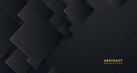 Obraz premium square black pattern geometric cover luxury elegant background modern minimalism