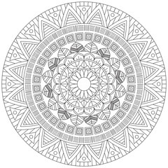 Leaf Flower Petal Coloring Mandala Art Simple Graphic Shape Vector Floral Oriental Outline Vintage Decorative Elements Pattern Illustration Islam Arabic Indian Turkish Mystic Religion Morals Lotus