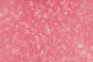 Abstract heart pink light or bokeh,defocus background. Valentine Day concept.