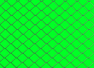 Fototapeta premium Fence in Green screen background for Vector Art & Graphics design.