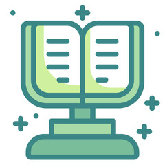 trophy blue line icon