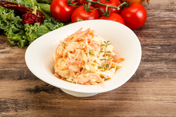 Vegetarian Cole slaw salad with cabbage