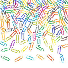 Stationary paperclips isolated on white background