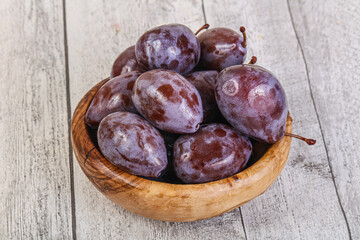 Sweet and rasty ripe plum