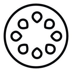 Fototapeta premium Chocolate Chip Biscuit outline