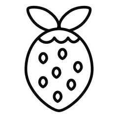 Strawberry fruit Outline Vector