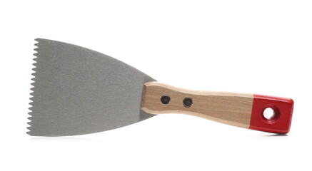 Spatula tool, new bricklaying trowel isolated on white background, clipping path