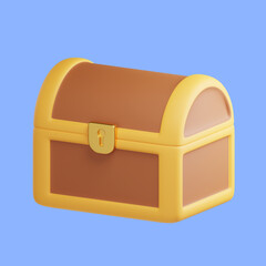 treasure chest 3d illustration