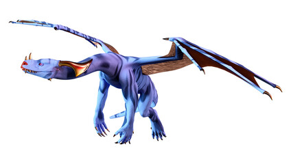 Obraz premium 3D Rendering Fairy Tale Dragon on White