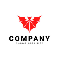 Obraz premium red bat logo, this logo is suitable for your business