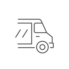 Vehicle advertising line outline icon