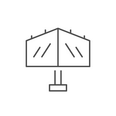 Double billboard line outline icon