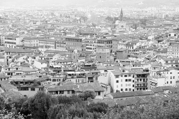 Florence. Black white Italy.