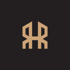 RHR letter logo design template