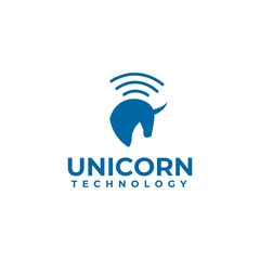 Unicorn start up logo design template