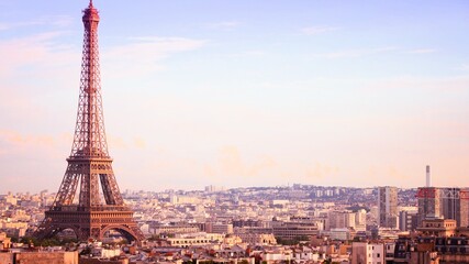 Paris France - Eiffel Tower sunset