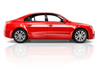 Plakat Illustration of a red car