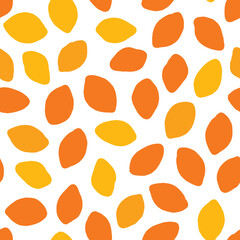 Seamless pattern with abstract autumn leaves