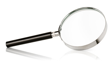 magnifier on white isolated background