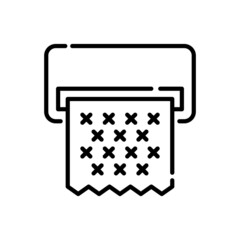 Foil  vector outline icon style illustration. EPS 10 file