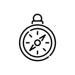 compass vector outline icon style illustration. EPS 10 file