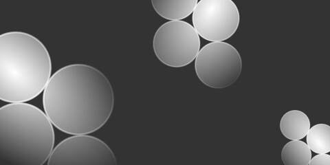 Flowers Circles Modern Black Background