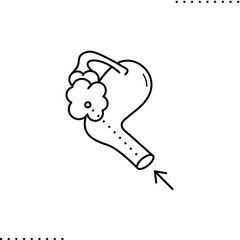 Egg retrieval, ivf fertilization, egg donation,  vector icon in outline