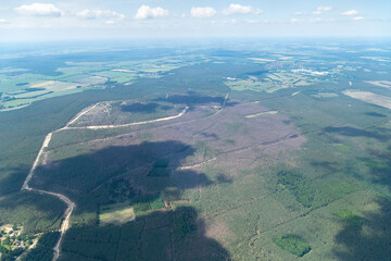 aerial view from the plane