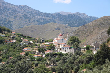 Fototapeta na wymiar Greece small village in the mountains 