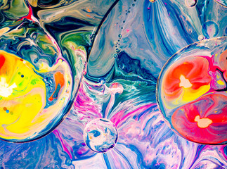 Abstract Colorful Marble Forms for Creative Designs