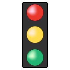 Stoplight. Icon traffic light on white background.