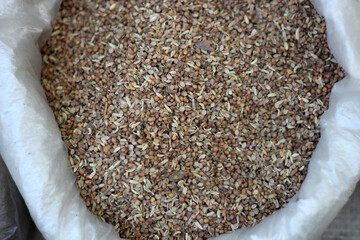 Lots of various spices in a bag