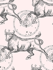 ox constellation seamless pattern