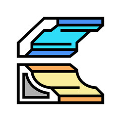 skirting corner color icon vector. skirting corner sign. isolated symbol illustration