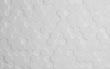 Fototapeta premium Simple grey background made from hexagons