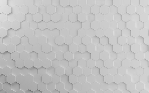 Simple white background made from hexagons