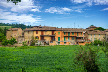 Fototapeta na wymiar Godiasco, old town in Pavia province, Italy