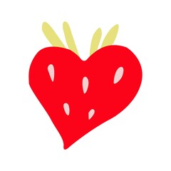 strawberry berry of bright red color