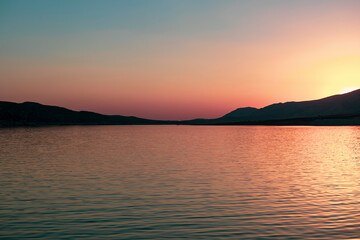 Turkey Batman province, Hasankeyf sightseeing place. sunset with sea view.