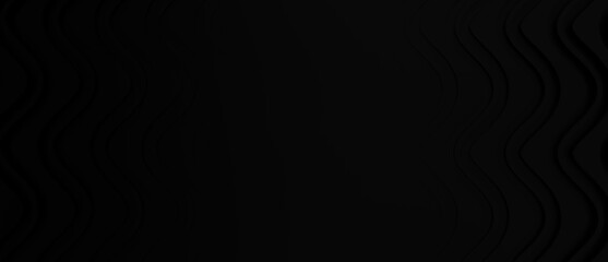Black wave style background with copy space.